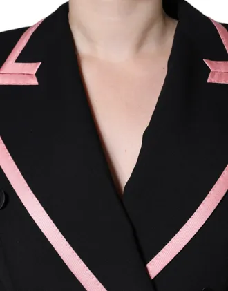 Dolce & Gabbana Wool Blend with Contrast Lapels Pant Suit - Black