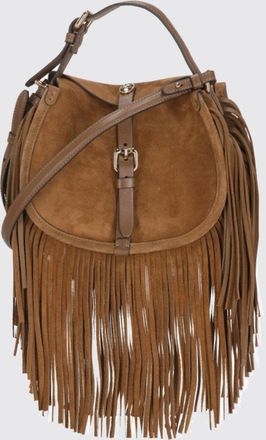 Etro Borsa a mano mini Pony in pelle scamosciata con frange