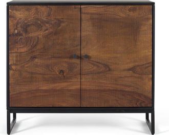 Giner&Colomer Consola de madera de palisandro y patas de metal marrón