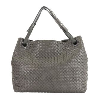 Bottega Veneta Gray Intrecciato Tote Bag (Pre-Owned)