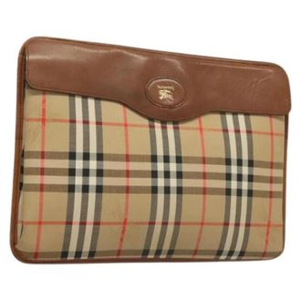 Burberry Clutch in Tela Pre-owned - - Pre-owned - Donna - Beige - ONE SIZE