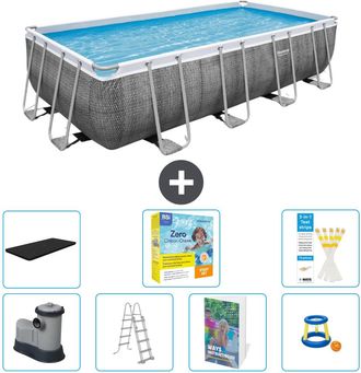 Bestway Piscina Bestway Power Steel Rectangular - 549x274x122 Cm - 8-piezas S529