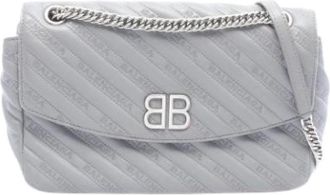 Balenciaga Pre-owned Cross Body Bags, female, Gray, Size: ONE SIZE Pre-owned Vintage Shoulder Bag