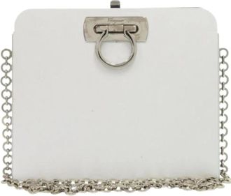 Ferragamo Pre-owned Fabric Schoudertas - Dames - Vintage Clutch - Grijs - ONE Size - Vintage