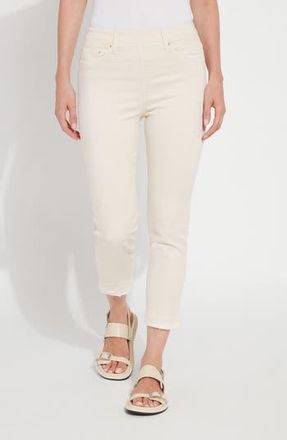 Lyss&eacute; Toothpick High Waist Released Raw Hem Crop Skinny Jeans in Sugar at Nordstrom Rack, Size X-Small