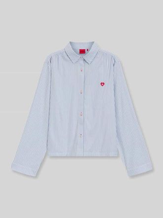 HUGO BOSS Loose Fit Pyjama-Oberteil aus Baumwoll-Viskose-Mix Modell DREEM in Hellblau, Gr&ouml;&szlig;e XL