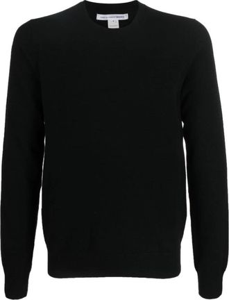 Comme Des Gar&ccedil;ons Zwarte wollen trui met ronde hals - Heren - Ronde hals truien - Zwart - L - Wol - Truien & Vesten