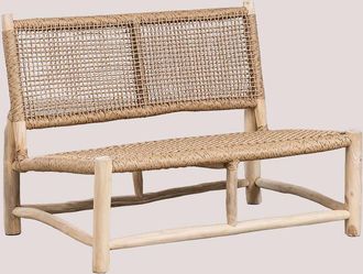 Sklum Sklum - Sofá de jardín de 2 plazas en madera de teca Bientina