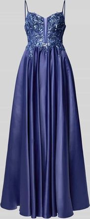 Mascara Abendkleid mit Paillettenbesatz in Bleu, Gr&ouml;&szlig;e 32