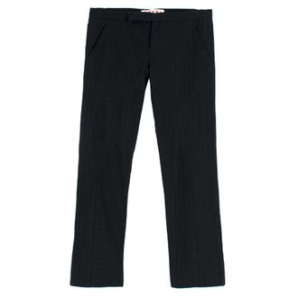 Marni Black Textured Tailored Trousers Size XS