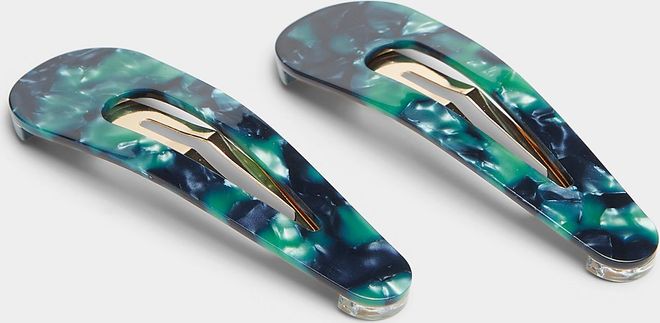 Womens Terrazzo barrettes Set of 2