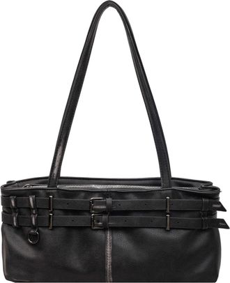 Generic Cymwer Women PU Leather Underarm Shoulder Bag with Zipper for Outing Commuting(Grey) (Grey)