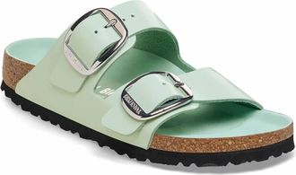Birkenstock Womens Arizona Big Buckle Sandal In High Shine Surf Green