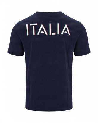 Emporio Armani Logo-Embroidered Cotton T-Shirt - Navy