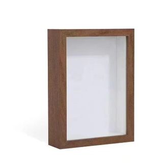 OEM Marco De Fotos Minimalista 3d Hueco, 20 Cm (8 Pulgadas), Para Armar Uno Mismo - Color Madera De Nogal