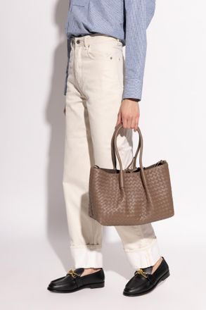 Bottega Veneta Pinacoteca Medium Shopper Hand Bag, Womens, Brown