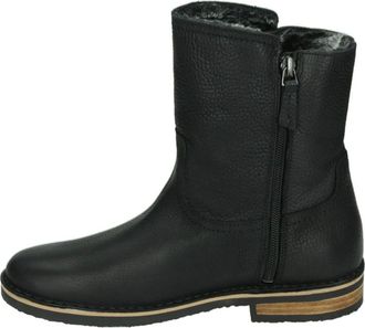 Aqa Aqa, Schoenen, Dames, Zwart, 38 EU, Leer, A8835 Laag Uitgevoerde Laarzen met Voering van Bont