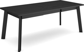 Skraut Home Skraut Home - Mesa Comedor, Mesa Fija Cocina Y Sal&oacute;n, 200, Para 10 Comensales, Patas De Madera, Estilo Moderno, Negro