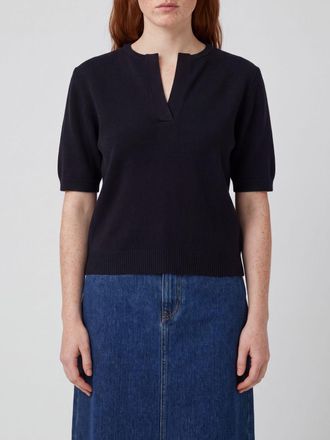 Pinko Wool and Cashmere Crewneck Jumper with Short Puff Sleeves