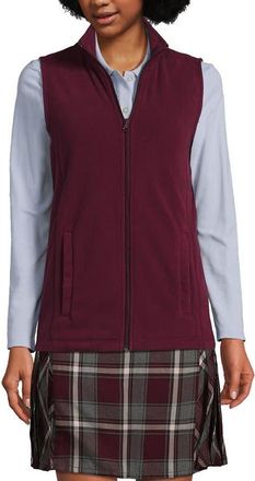 Lands End Lightweight Fleece Vest in Burgundy at Nordstrom, Size Small