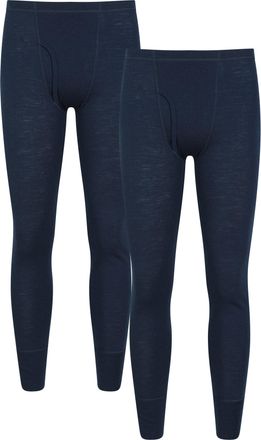 Mountain Warehouse Mens Merino Base Layer Pants Quick Drying Active Gym Trousers Navy - Size X-Small