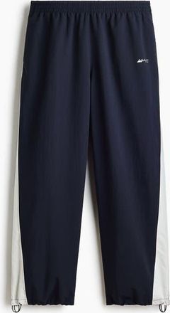 H&M Loose Fit Nylon Track Pants in Navy Blue/sport 92 at Nordstrom, Size Xx-Large