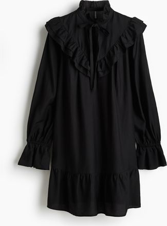 H&M Kleid mit Volants - Schwarz