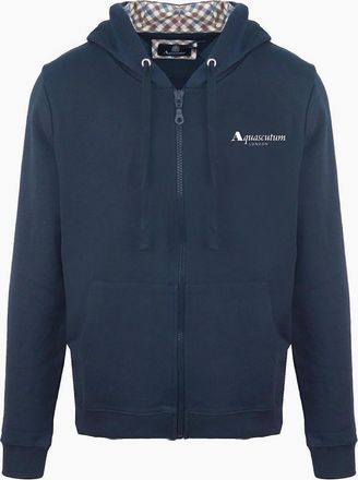 Aquascutum Mens Zpullover Hoody Swe - Navy - Size: 2X large