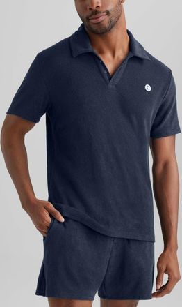 Tommy John Cabana Terry Polo in Dress Blues at Nordstrom, Size X-Large