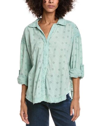 Free People Mae Eyelet Shirt