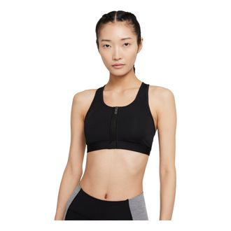 Nike (WMNS) Nike Dri-FIT Swoosh Zip-Front Sports Bra Black DD1206-010