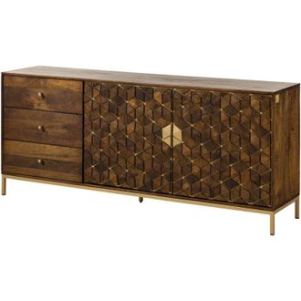 Massivmoebel24 DIAMOND 220 Credenza in legno di mango - oliato / marrone 180x40x77