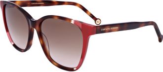 Carolina Herrera Womens 57 mm Red Sunglasses