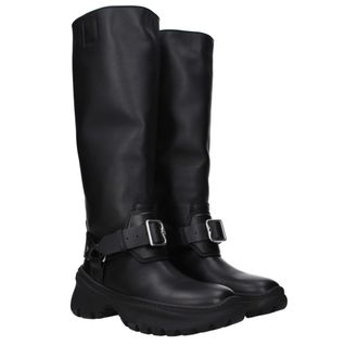 Burberry Womens Black Leather Boots