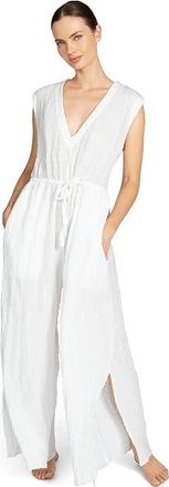Robin Piccone Fiona Jumpsuit Womens Dress Pants White : MD (US 8-10)