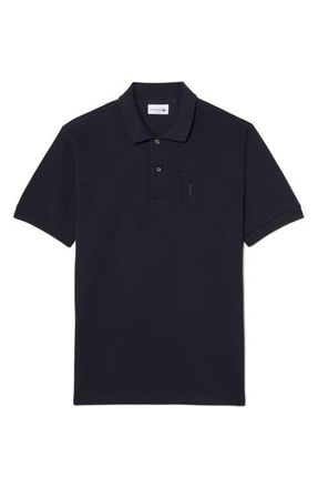 Lacoste Cotton Piqu&egrave; Polo in Blackbird at Nordstrom, Size 6