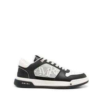 Amiri Sneakers, male, Black, Size: 12 US Black Lace-Up Sneaker with Logo Details