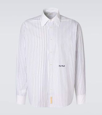 Bode Pinstripe cotton poplin shirt