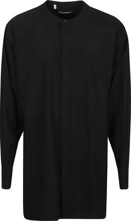 Dolce & Gabbana Band Collar Plain Long Shirt