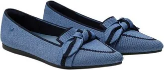 Vivaia Pointed-Toe Bow Loafers in Denim Navy at Nordstrom, Size 7.5