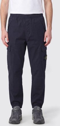 Stone Island Pantaloni cargo in misto lana con patch logo Compass