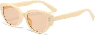 Generic Outdoor Vacation Men Sunglasses Sport Commuter Women Decorative Sun Glasses(Beige)