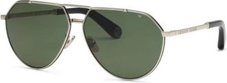 Philipp Plein Authentieke Bril met Topkwaliteit - Heren - Zonnebrillen - Grijs - 64 MM - Accessoires