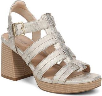 Dr. Scholls Makayla Slingback Platform Sandal in Light Gold at Nordstrom, Size 6.5