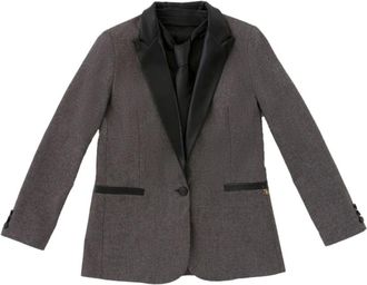 Yes-Zee Blazer de un solo bot&oacute;n - Jackets - Mujer - Gris - XS
