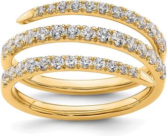 Diamond2Deal 14k Gold Lab Grown Diamond Wedding Band Ring 3/4Ct Clarity- VS Color- D-E