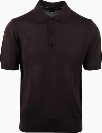 HUGO BOSS Mens Boss Black H NOLANO POLO DARK BROWN - Size: 40