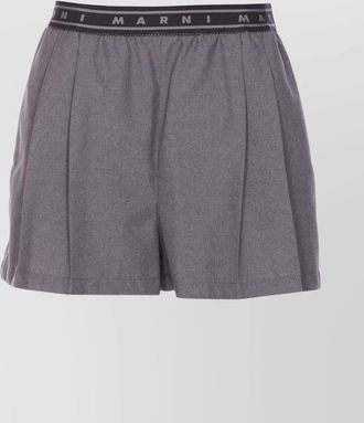 Marni tailored pleated shorts elastic waistband