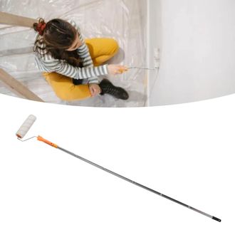 Infinite Rodillo De Pintura Telesc&oacute;pico Con 4 Cepillos Y Mango Extensible De Acero Inoxidable De 1,8 M De Longitud Para Uso Dom&eacute;stico