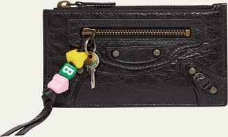 Balenciaga Le City Large Leather Card Holder with Charms